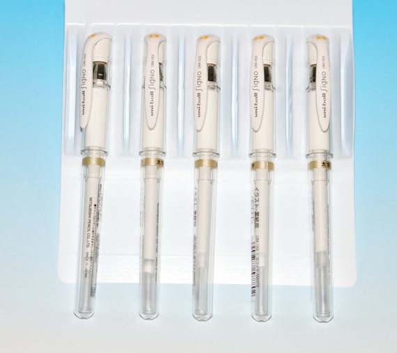 10 x UNI-BALL SIGNO impact White Gel Pen Pigment Ink 1.0mm One box 10 pcs.
