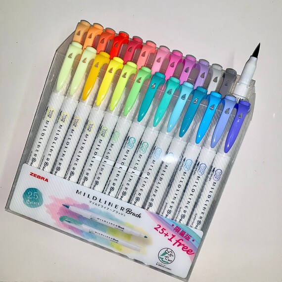 Zebra Mildliner Double-Ended Highlighter Set of 25 Colors