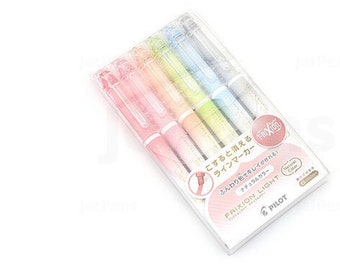Pilot FriXion Light Natural  Color Erasable Highlighter - 6 Color Set