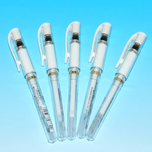 5 x UNI-BALL SIGNO impact White Gel Pen Pigment Ink 1.0mm