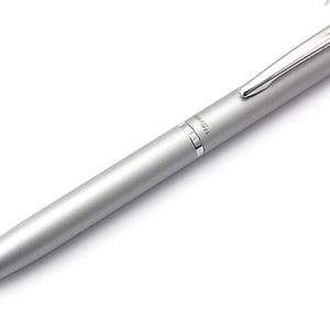 Bolígrafo de gel Pentel EnerGel Philography - 0,5 mm, tinta negra, cuerpo plateado