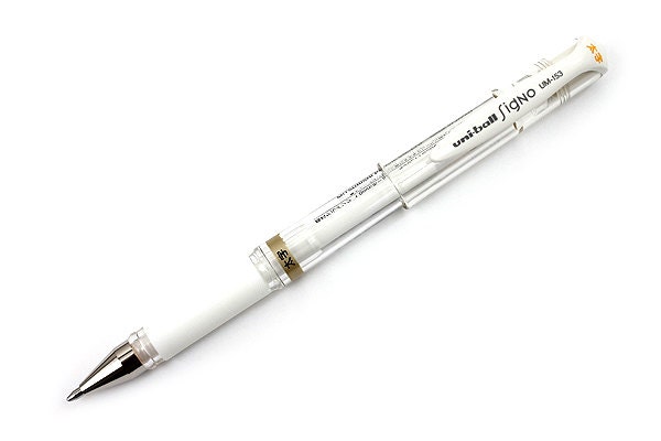 5 X UNI-BALL SIGNO Impact White Gel Pen Pigment Ink 1.0mm 