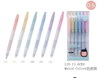 Pilot Juice Gel Pen limited edition - 0.5mm Dull color 6 pens set.