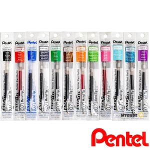 Pentel Energel  Refill 0.7mm 12  colors set  Metal Tip  Japan total 12 refills