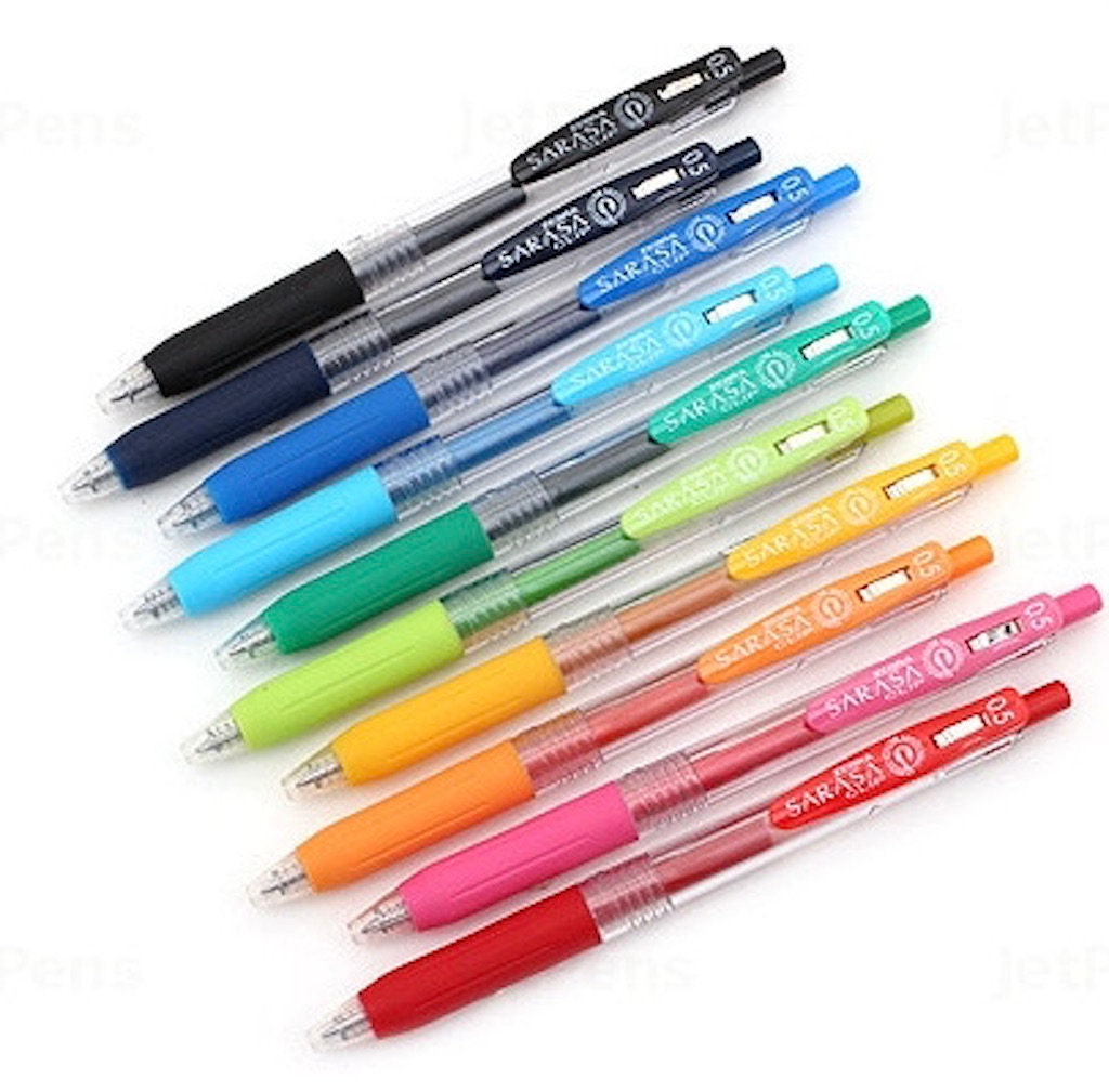 Zebra Sarasa Clip Gel Pen - 0.5 mm - 10 Color Set