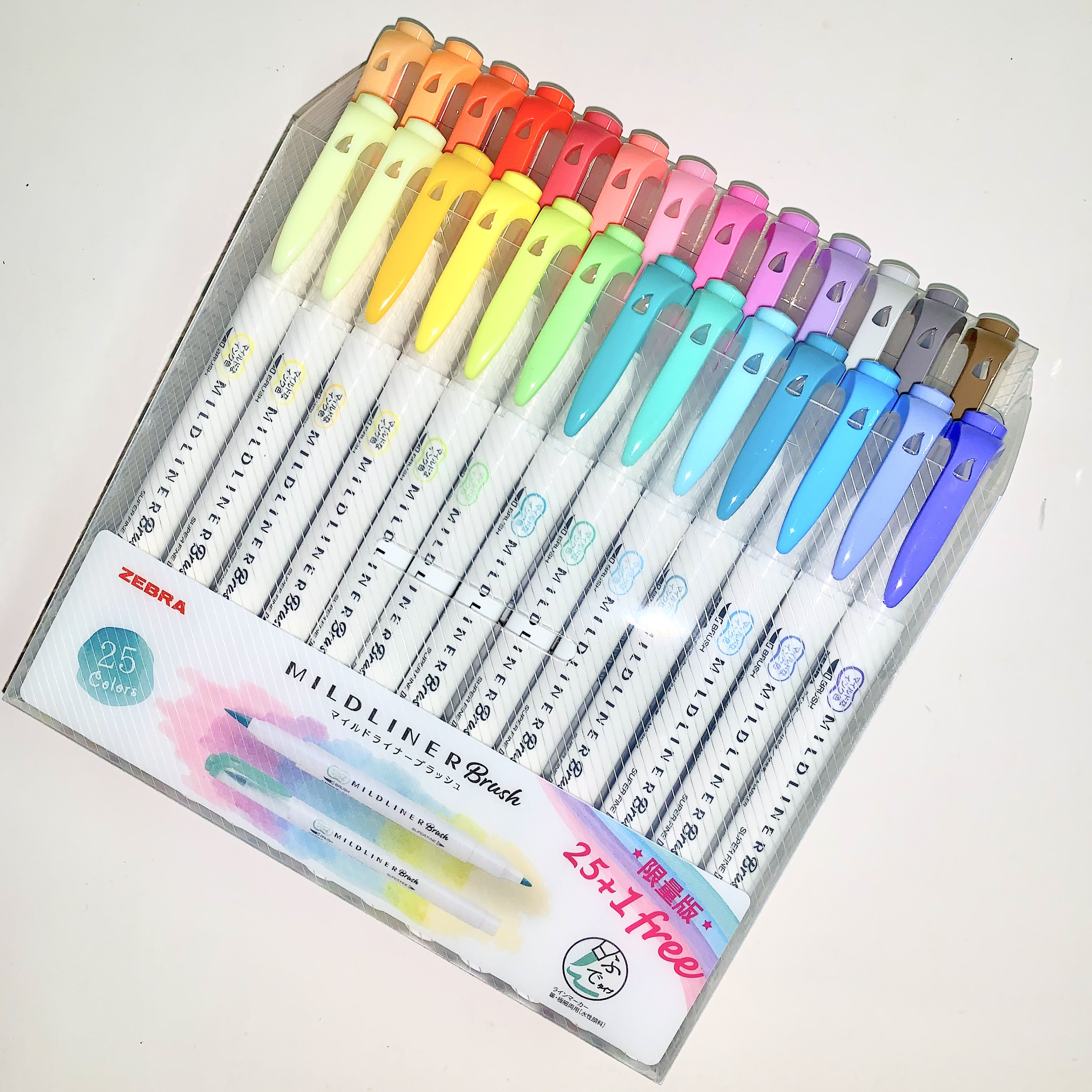 Zebra Mildliner Brush Pens Set Double-sided Highlighter 