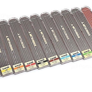Uni Mitsubishi lead holder lead2.0MM refill leadsS assorted size made in japan