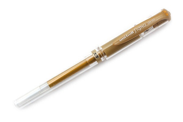 3 X UNI-BALL SIGNO Impact White,gold,silver Gel Pen Pigment Ink