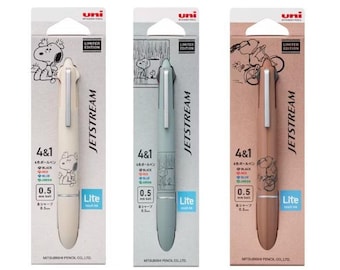 Peanuts Snoopy Mitsubishi Jetstream Multi Pen: 4 Color + Pencil  Lite Touch Ink Limited edition