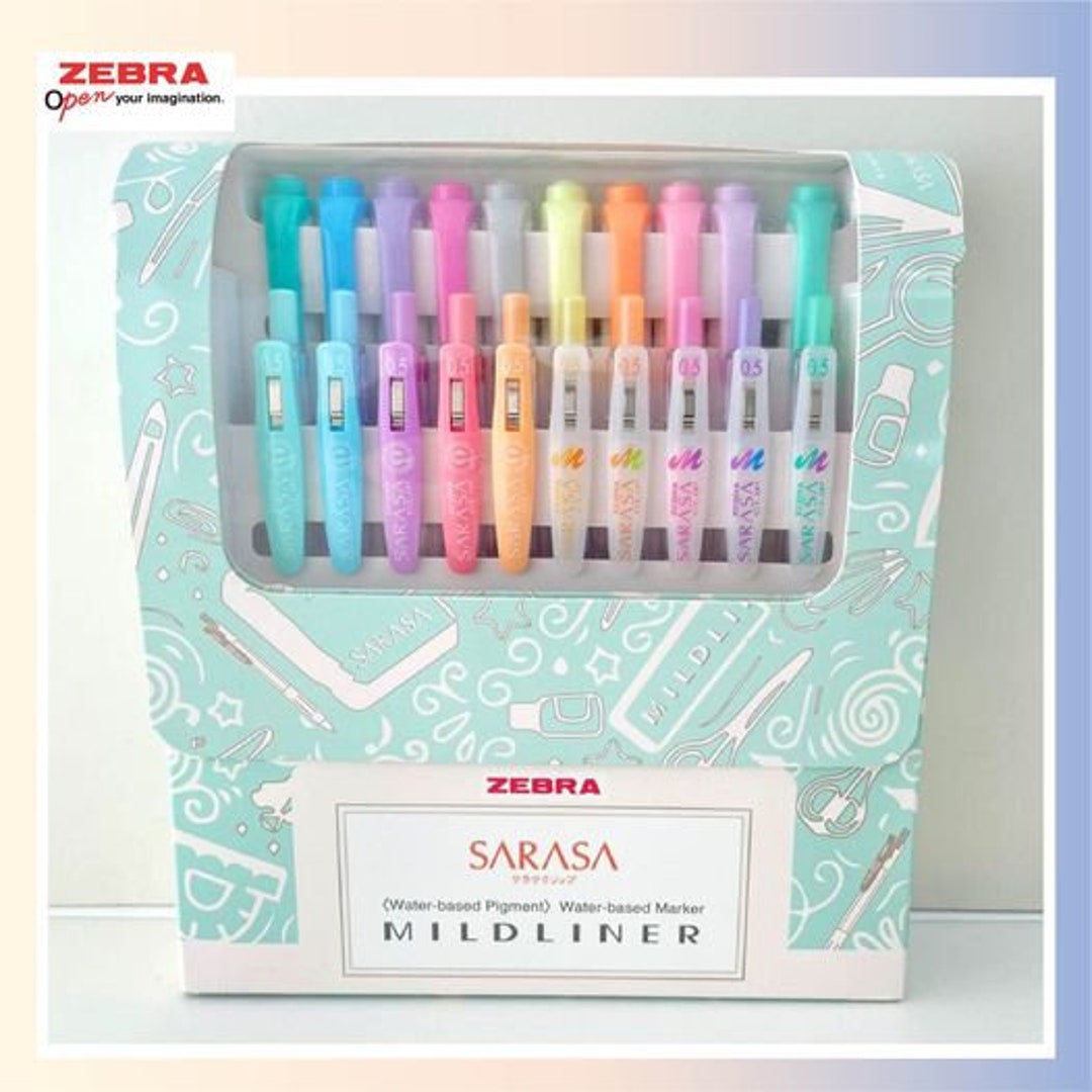 Zebra Mildliner Sarasa gift box set. 2023 Limited edition.20 Pens - Etsy 日本