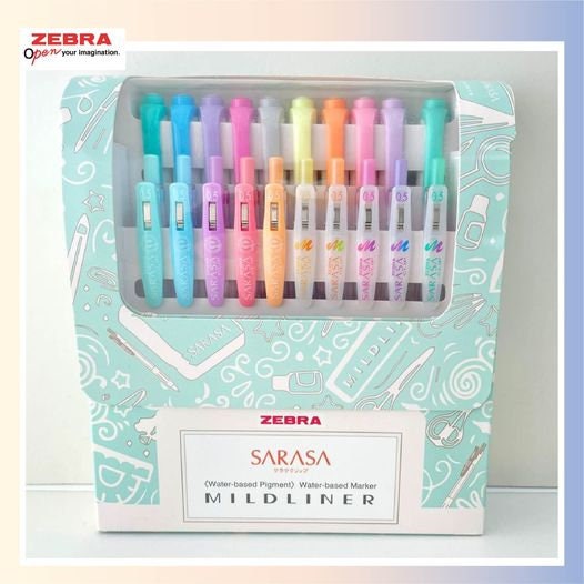 25 Zebra Mildliner Highlighters, Japanese Import Kawaii Cute Pens Zebra All  Colors Highlighter Mildliner, Marker 