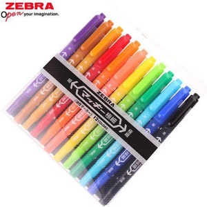 ZEBRA MCF-12C Mackee Permanentmarker Twin Pen [fein/extra-fein] 12 Farben SET