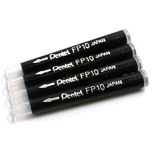 ぺんてるポケットブラッシュペン用リフィルカートリッジ FP10 黒インクカートリッジ 4個