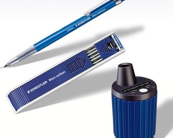 STAEDTLER 780 Leadholder clutch pencil + 2.0mm Pencil Leads + 502 Mars Lead Pointer Tub Sharpener