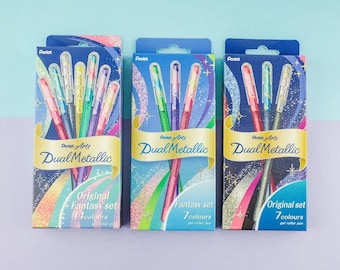 Pentel Art Dual Metallic Gel Roller Pen 1.0mm box set