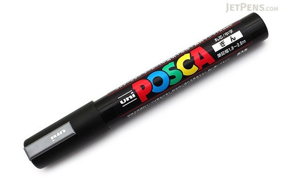 Marqueur peinture Posca PC5M pointe moyenne 1,8-2,5mm noir