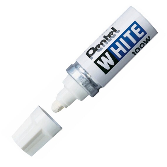Pentel White Markers 100w, Broad Tip