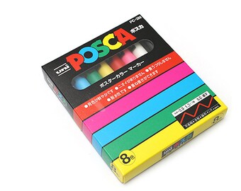 Uni Posca PC-3M Paint Marker - FIne Point - 8 Color Box Set