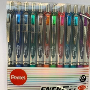 12 colors set Pentel EnerGel Pen 0.7mm 12 pcs gel pens.