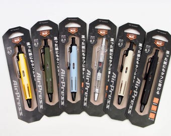 Tombow Air press Ballpen 0.7mm assorted color barrel black ink made in Japan