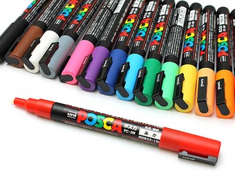  Posca Paint Marker Pen, Fine Point (PC-3M), 24 Colors