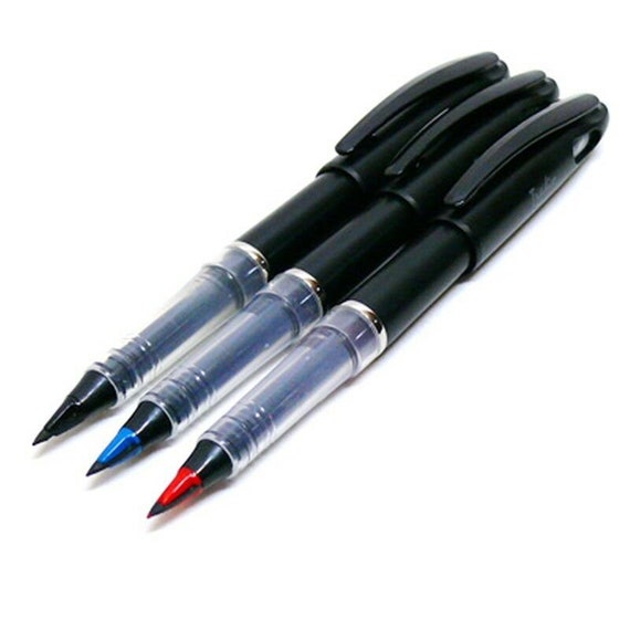 3 X Pentel S570 Fineliner Pen Ultra Fine 0.6mm Nib 100% Recyclable Black 