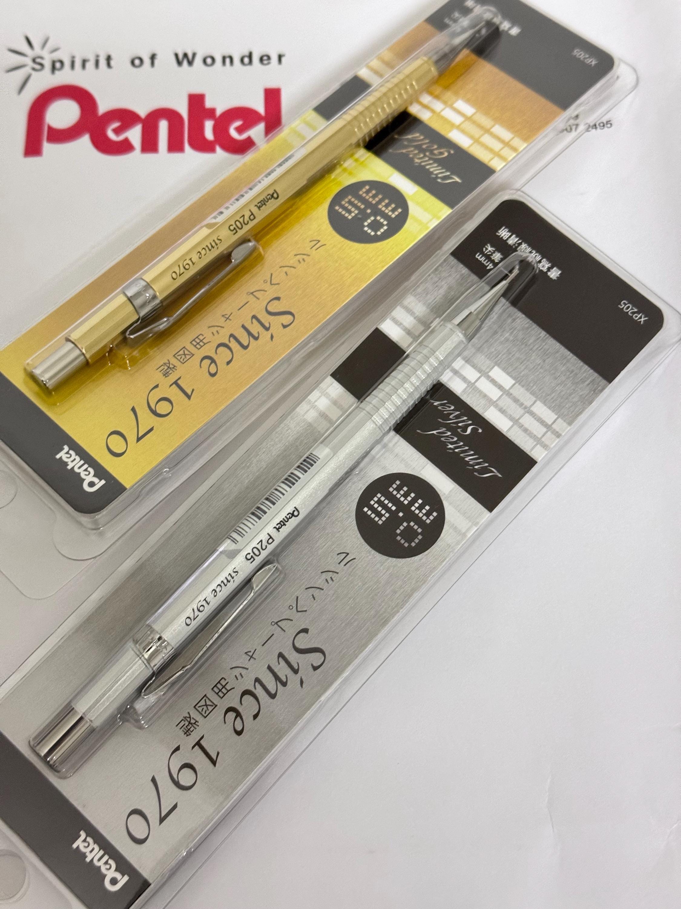 ぺんてる P205 限定版シャープペンシルセット：ゴールド＆シルバー