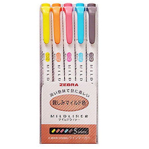ZEBRA Mildliner Double-Sided Highlighter - Fine / Bold - 5 Firendly C…