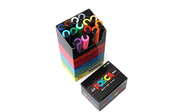 Buy Uni POSCA Marker Pen PC-3M Fine Collection Box of 40 Assorted NEW on  Market With 2 Free Wallets Included Online in India 