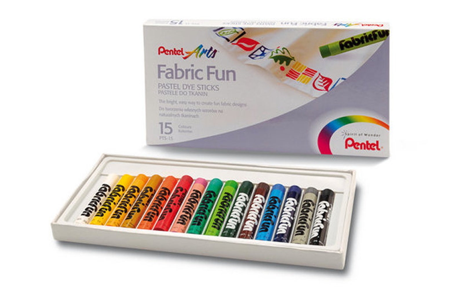 Pentel Arts Fabric Fun Pastel Dye Sticks Set of 15 Colors Etsy