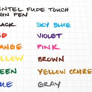 Pentel Fude Touch Brush Sign Pen 12 Colors BOX SET - Etsy