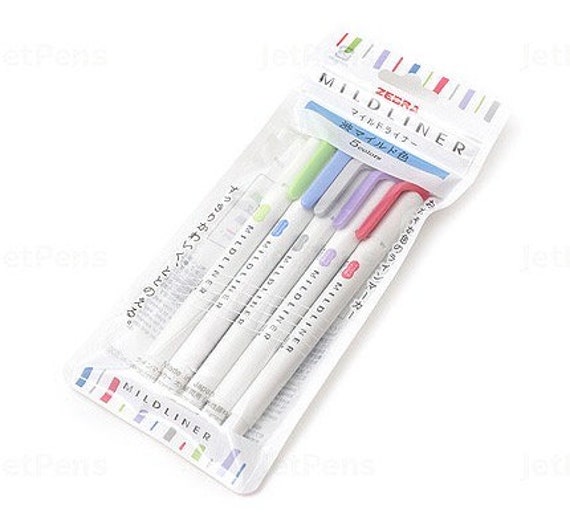 Set of double ended highlighters Mildliner - Zebra - 15 pcs.