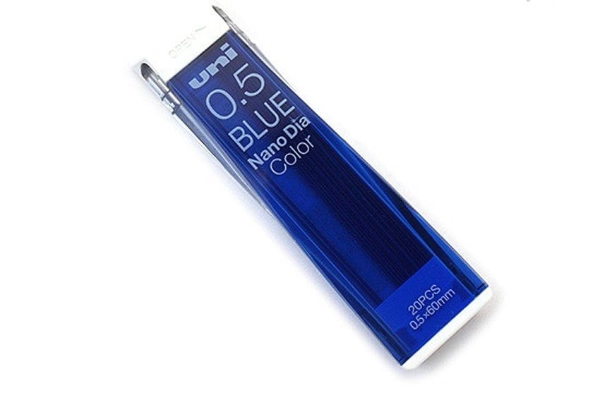 Uni Mitsubishi NanoDia Color Erasable Lead - 0.5 mm -Blue
