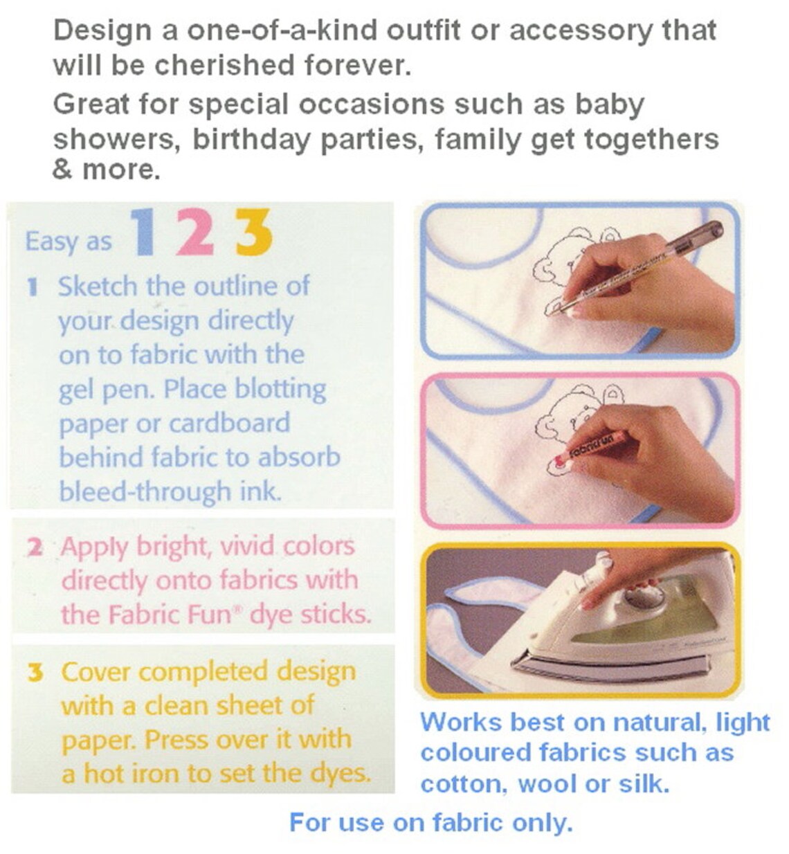 Pentel Arts Fabric Fun Pastel Dye Sticks Set of 7 Colors Etsy