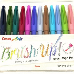 NEW Pastel Series Pastel color Pentel Fude Touch brush Sign image 10