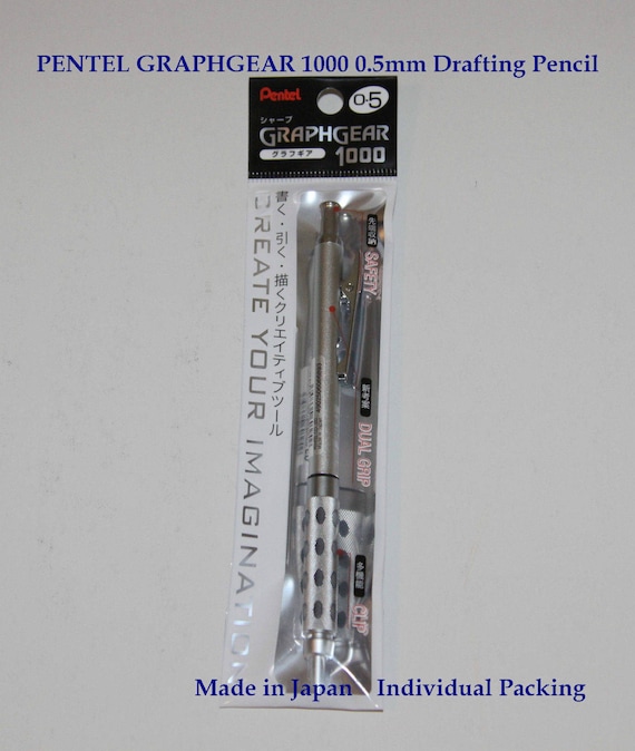 0.5mm Pentel GRAPHGEAR 1000 Mechanical Pencil 0.5mm PG1015 Made in Japan 