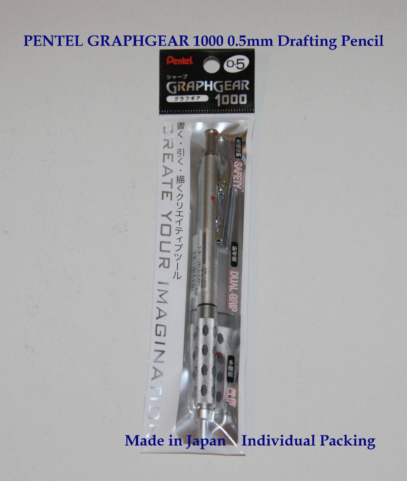 0.5mm Pentel GRAPHGEAR 1000 Mechanical Pencil 0.5mm PG1015 Made in