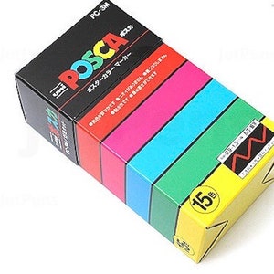 Uni Posca PC-3M Paint Marker - FINE Point - 15 Color Box Set
