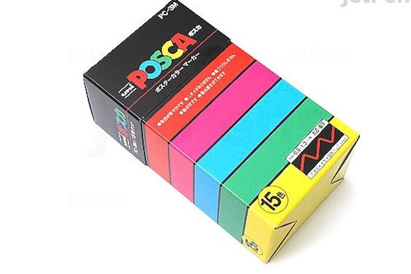 Uni Posca PC-3M Paint Marker - FINE Point - 15 Color Box Set