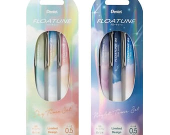 Pentel  Floatune Retractable Pen - 0.5mm Skyly  Limited  Edition box set black ink