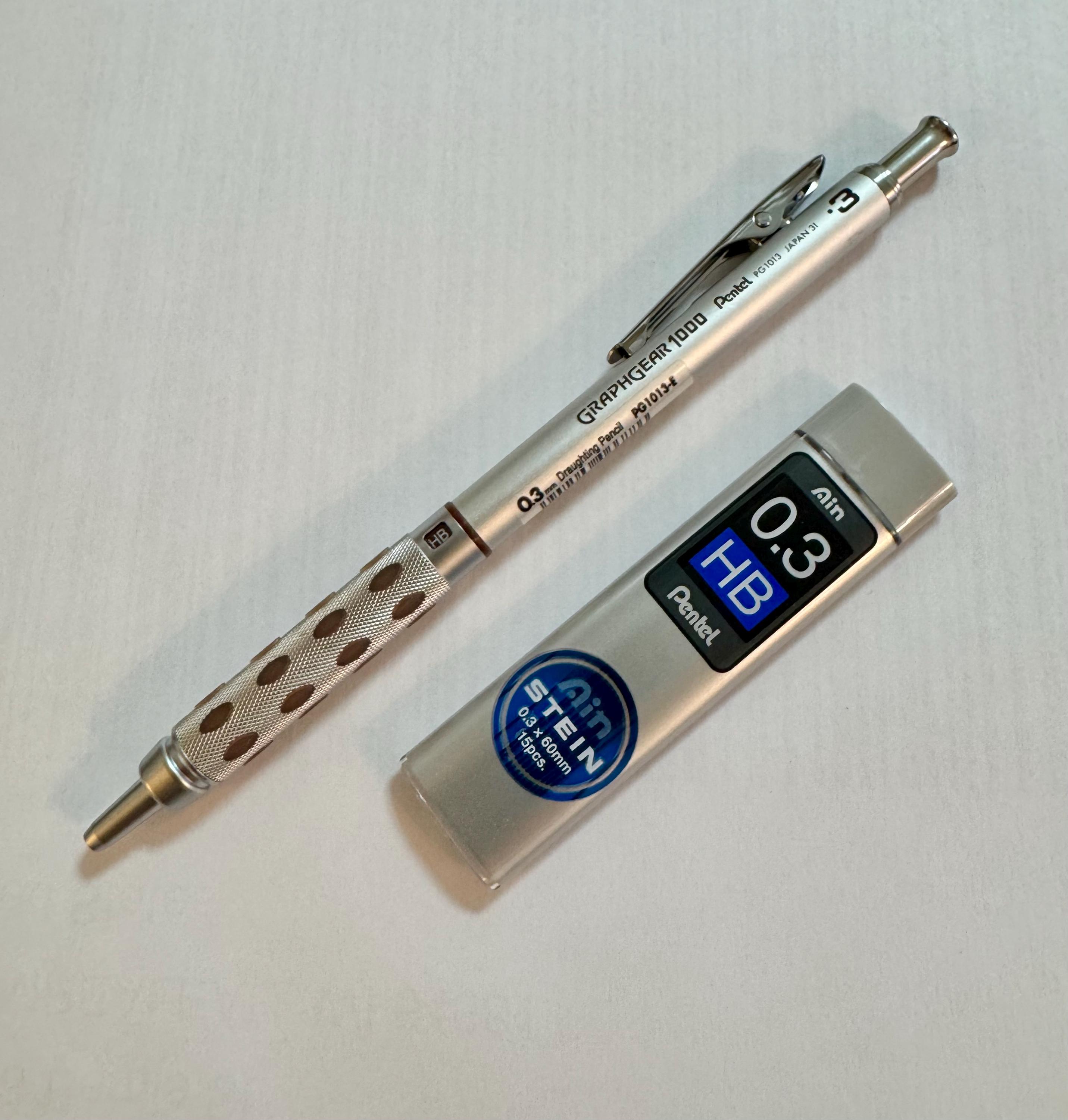 0.3mm Pentel GRAPHGEAR 1000 0.3mm Drafting Pencil +0.3mm Refill leads