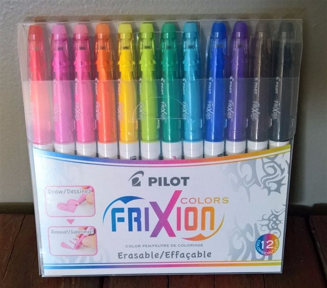 Pilot FriXion Colors Erasable Markers 44155 SFC12001, 12 Color Set