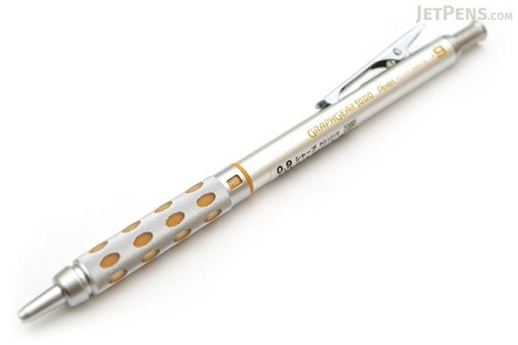 Pentel GraphGear 1000 Lapiseira de metal 0,5 e 0,7 mm com grafite de recarga