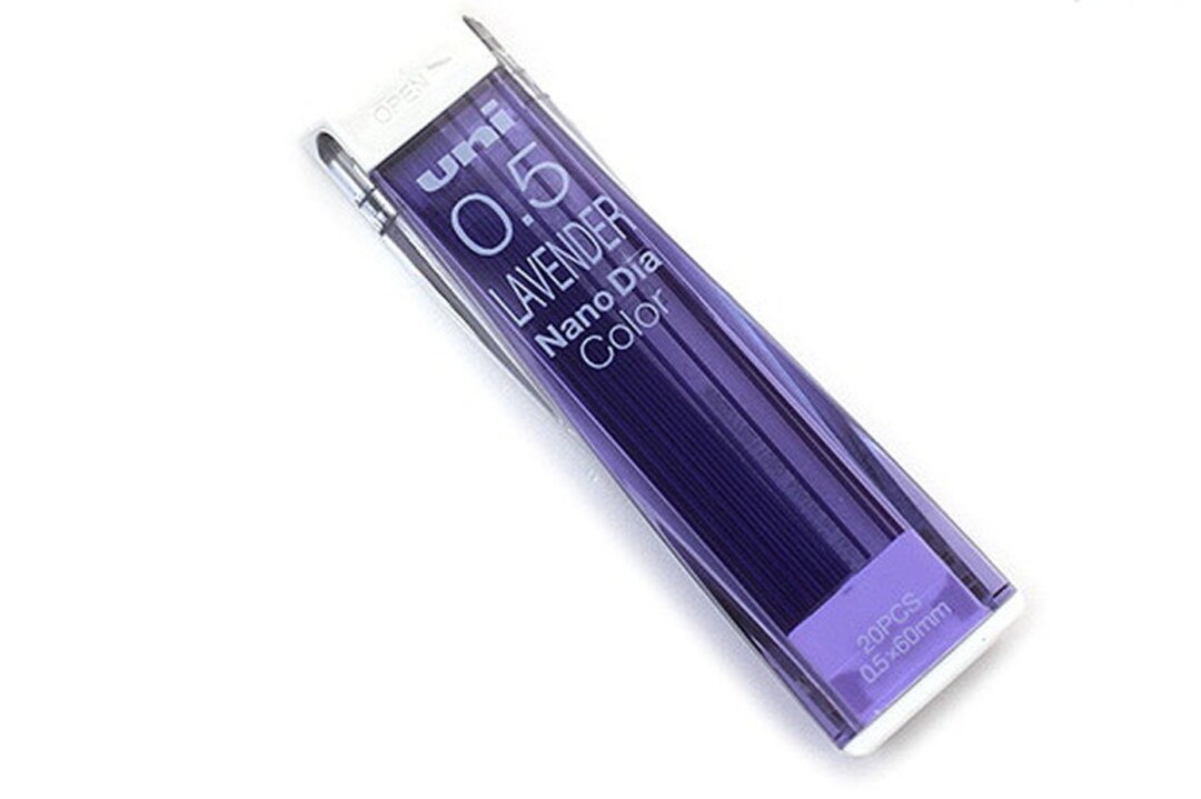 UNI Mitsubishi Nanodia Color Erasable Lead 0.5 Mm lavender Violet Etsy