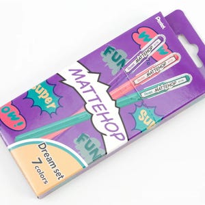 Nuova versione 2025 Pentel MATTEHOP Dream set Gel Roller Pen 1.0 mm box set 7 penne set
