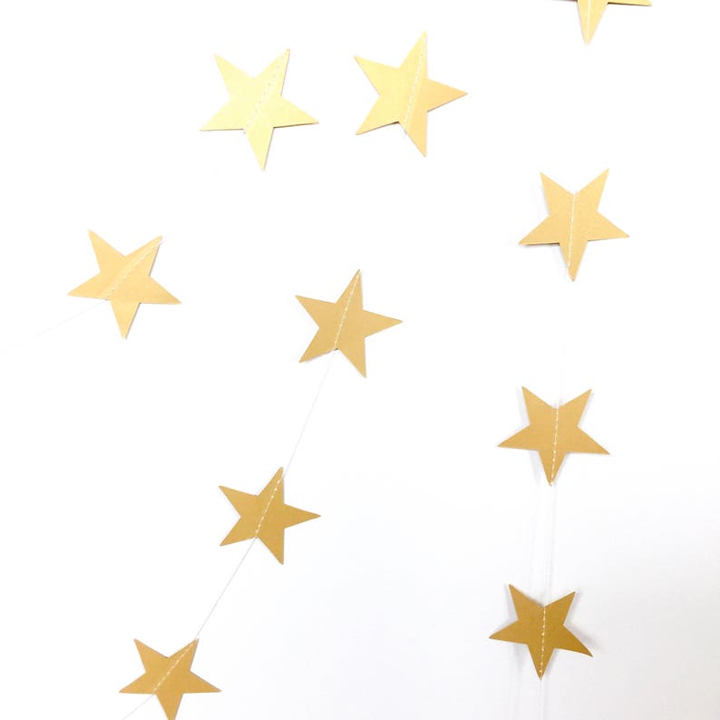 Gold Metallic Star Garland Wedding Decor Gold Star Garland Etsy