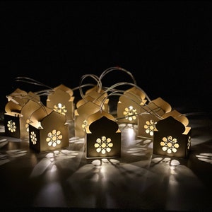 Stringa luminosa dorata - Stringa luminosa minimalista - Stringa luminosa Boho - Stringa luminosa marocchina