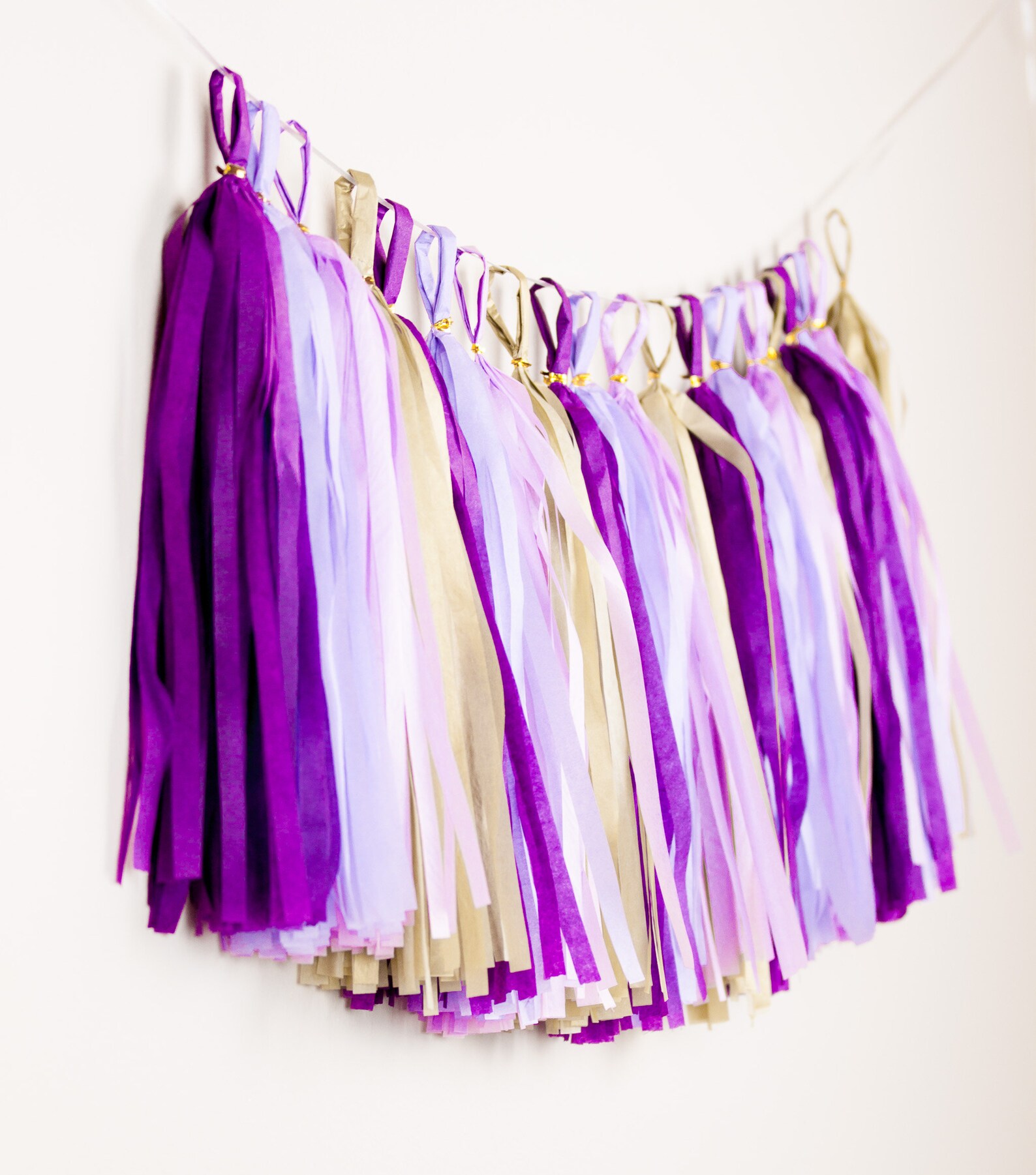 Purple and Gold Tassel Garland Wedding Decor Purple Tassel Etsy