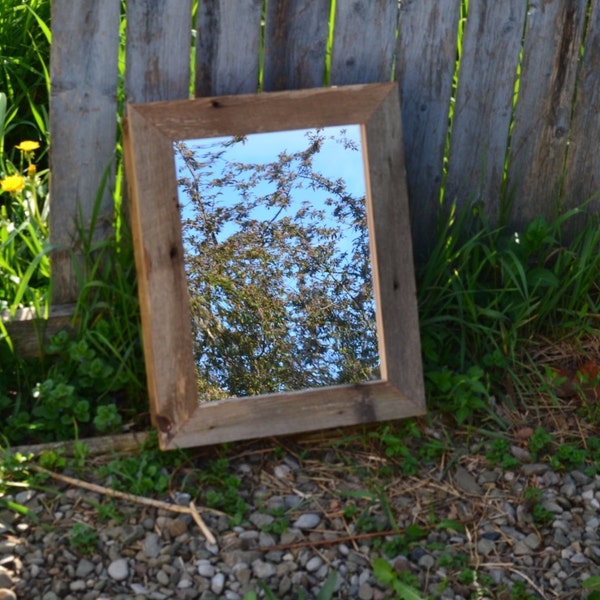 reclaimed barn wood rustic medicine cabinet with mirror