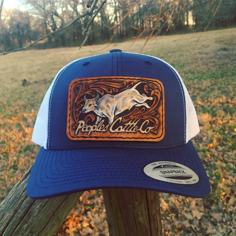 Custom Hats Leather Patch Hat Tooled Leather Etsy